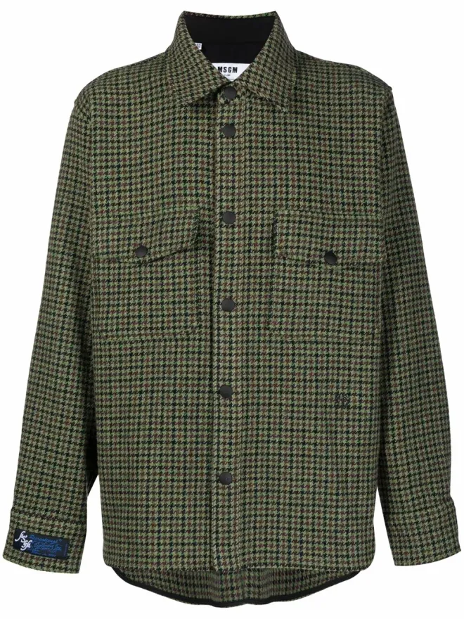 MSGM MSGM ヘリンボーンチェック柄シャツの商品画像