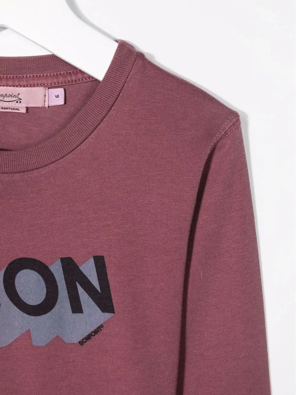 Bonpoint ロゴプリント コットンTシャツ - ピンク - 画像3