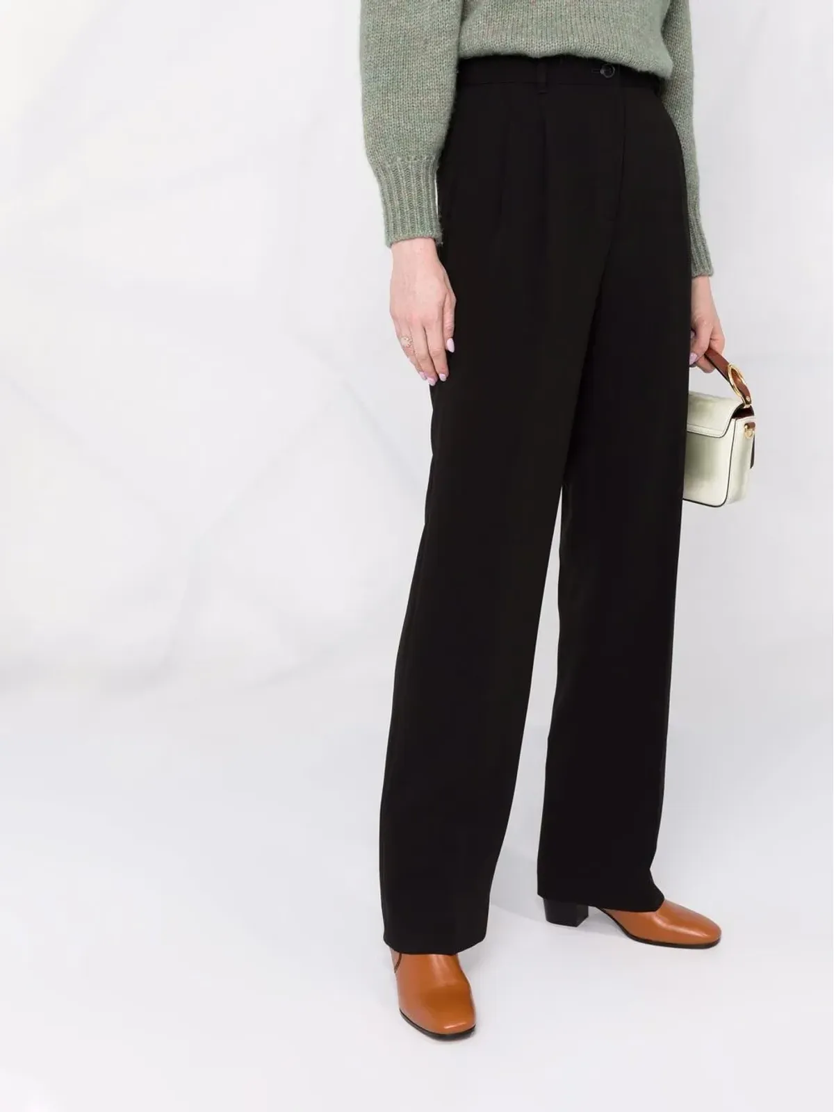 Tory Burch プリーツディテール 四ポケット テーラードパンツ - 画像5