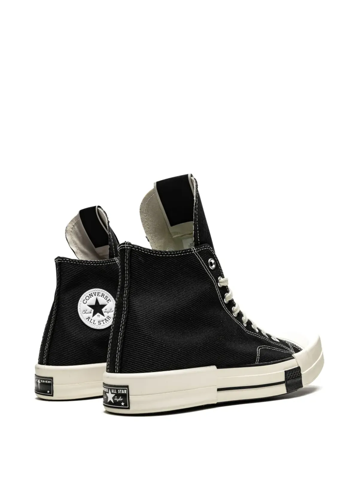 Converse x Rick Owens TURBODRK Chuck 70 ブラック/エグレット/ホワイト スニーカー - 画像3
