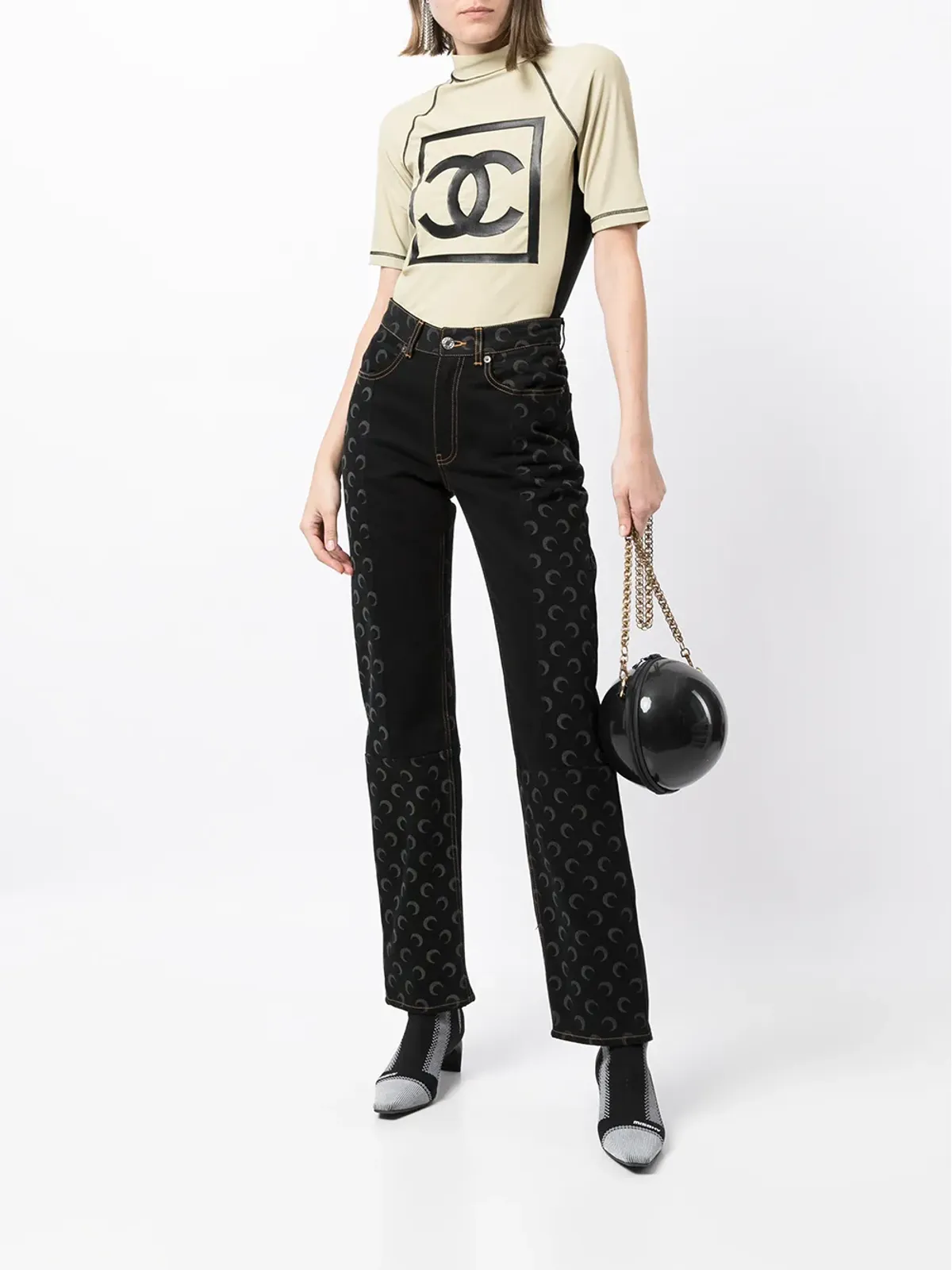 CHANEL Pre-Owned 2003 スポーツ CCパッチ Tシャツ - 画像2