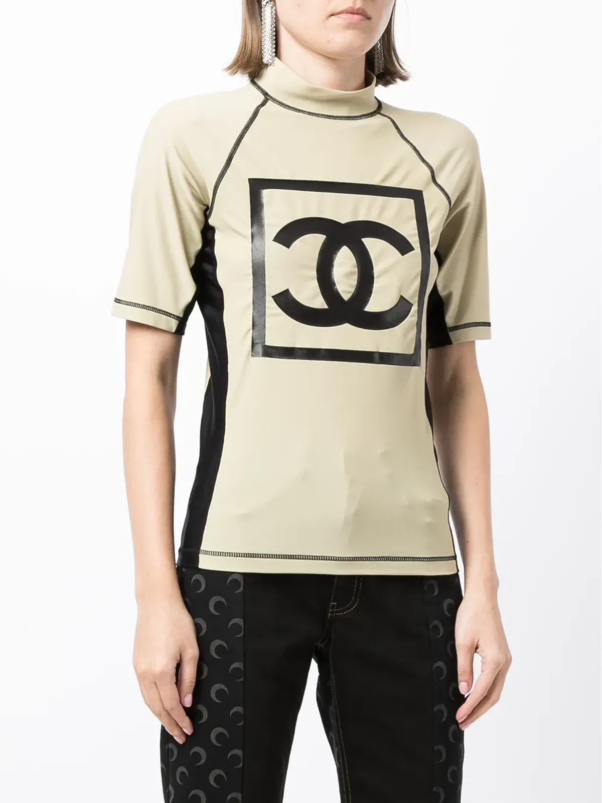 CHANEL Pre-Owned 2003 スポーツ CCパッチ Tシャツ - 画像3