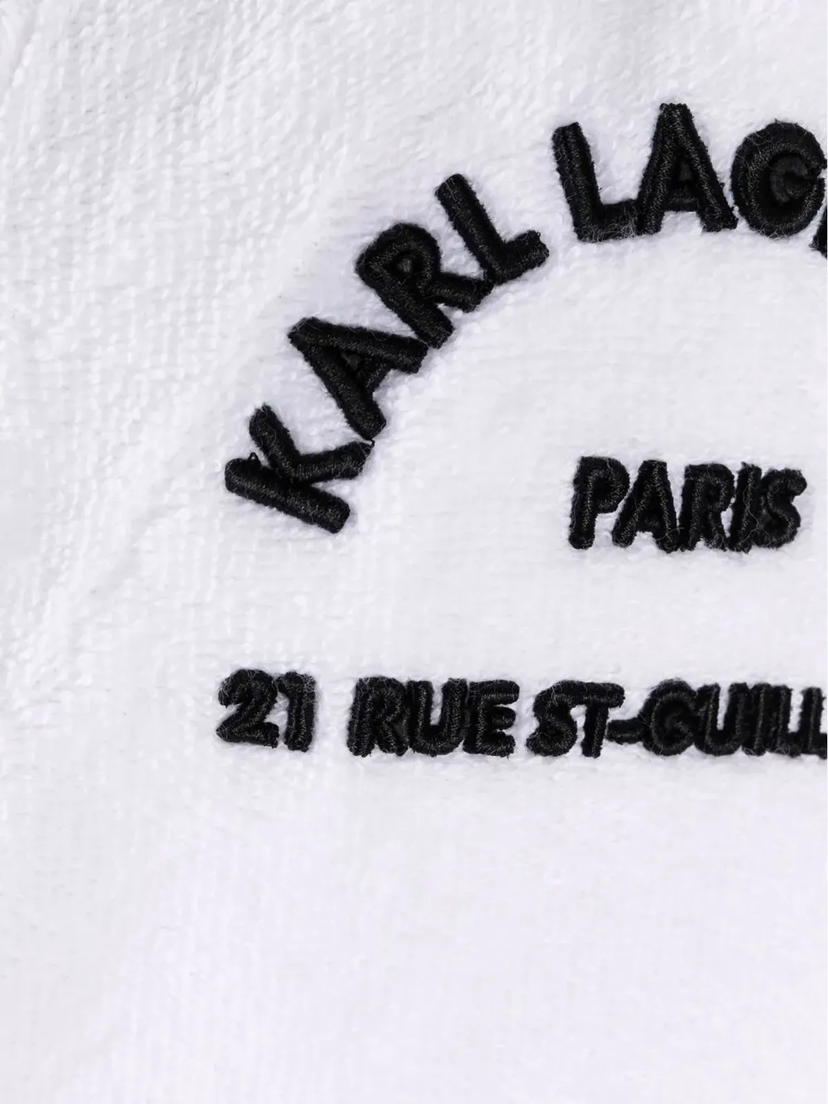 Karl Lagerfeld ロゴプリント タオル地バスローブ - 画像3