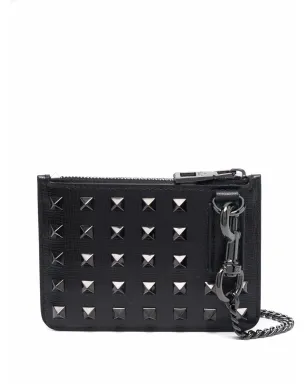 Valentino Garavani ロックスタッド装飾カードホルダー ブラック - サムネイル2