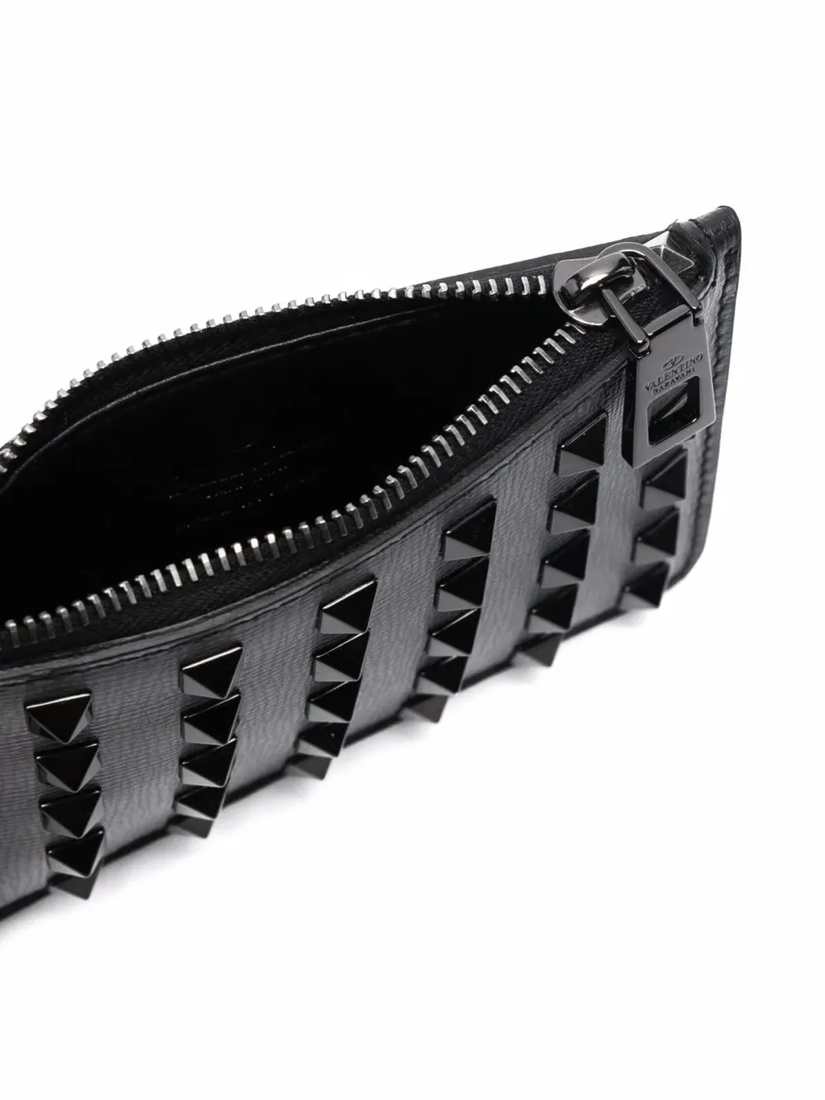 Valentino Garavani ロックスタッド装飾カードホルダー ブラック - 画像3