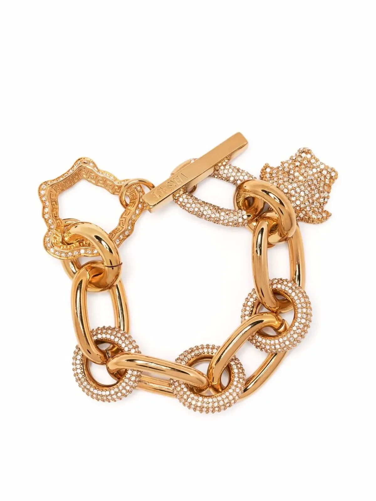 Versace メデューサ クリスタル チェーン ブレスレット - 画像1