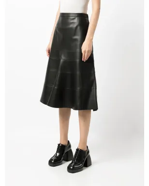 LOEWE ハイウエスト ミディスカート - サムネイル3
