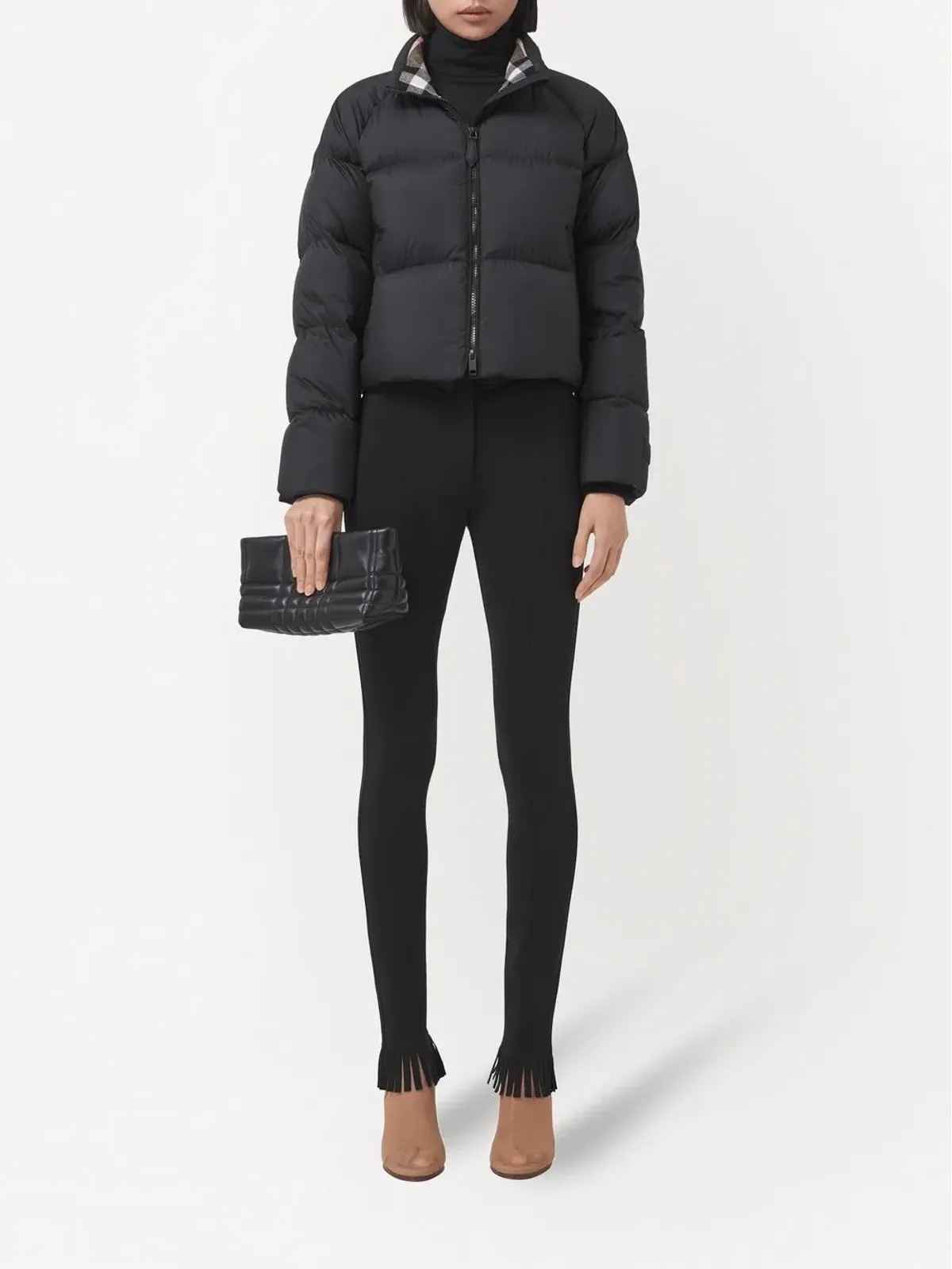 Burberry ハイウエスト フリンジエッジ レギンス - 画像2