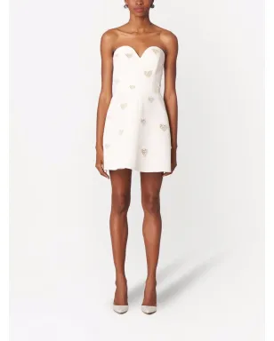 Carolina Herrera パール装飾ストラップレス シルクドレス - サムネイル2