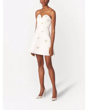 Carolina Herrera パール装飾ストラップレス シルクドレス - サムネイル3