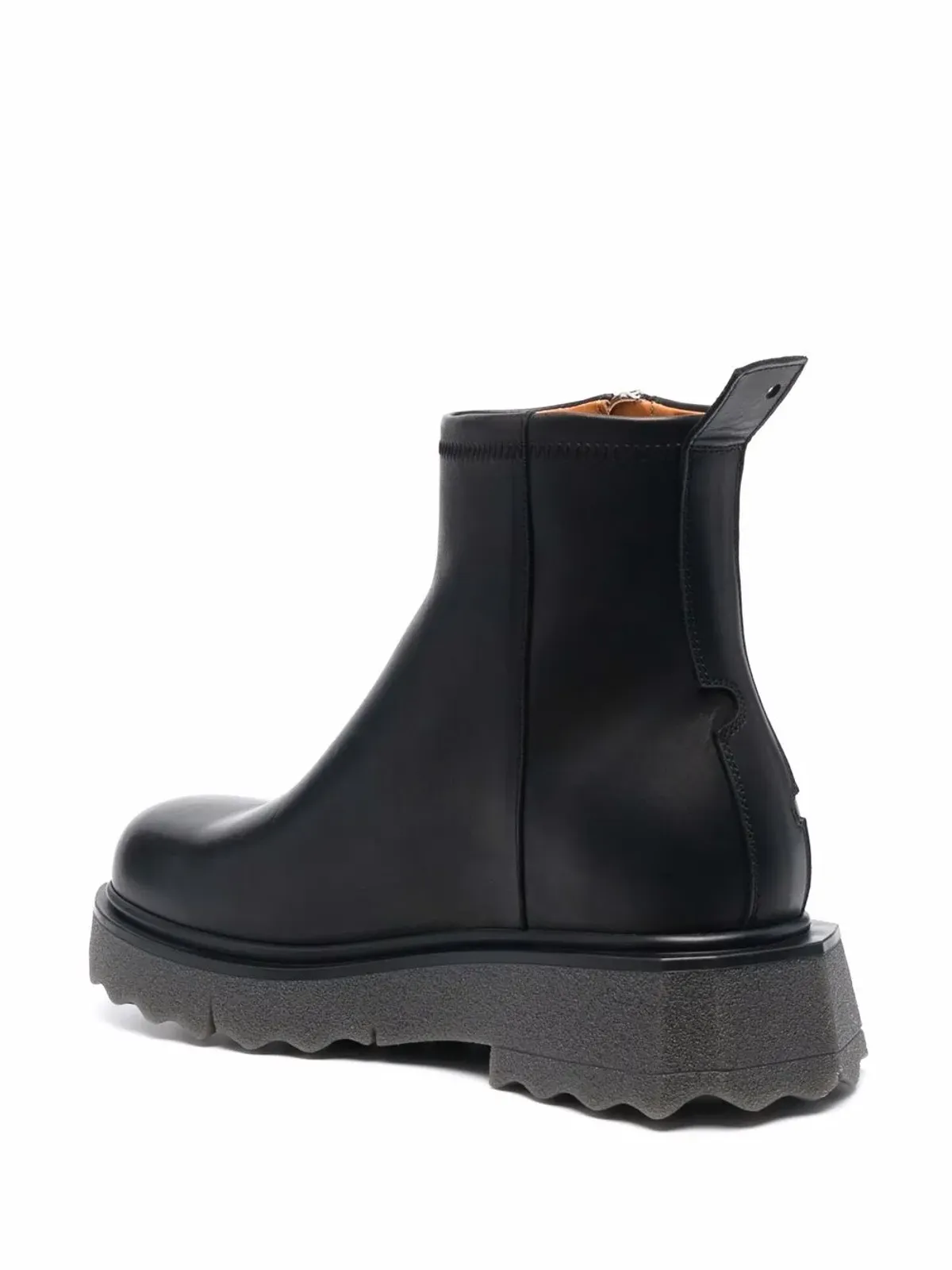 Off-White ジップファスナー付きスポンジアンクルブーツ - 画像3