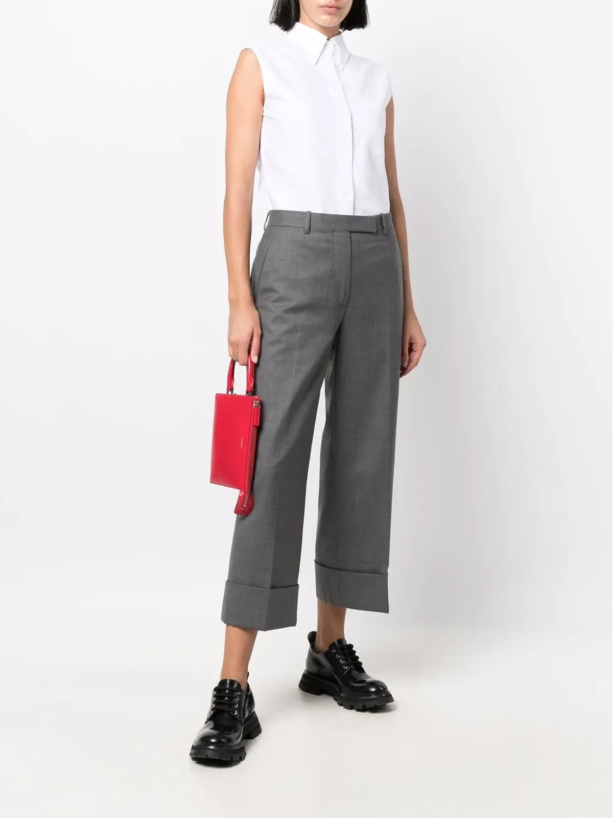 Thom Browne カフドヘム クロップドパンツ - 画像2