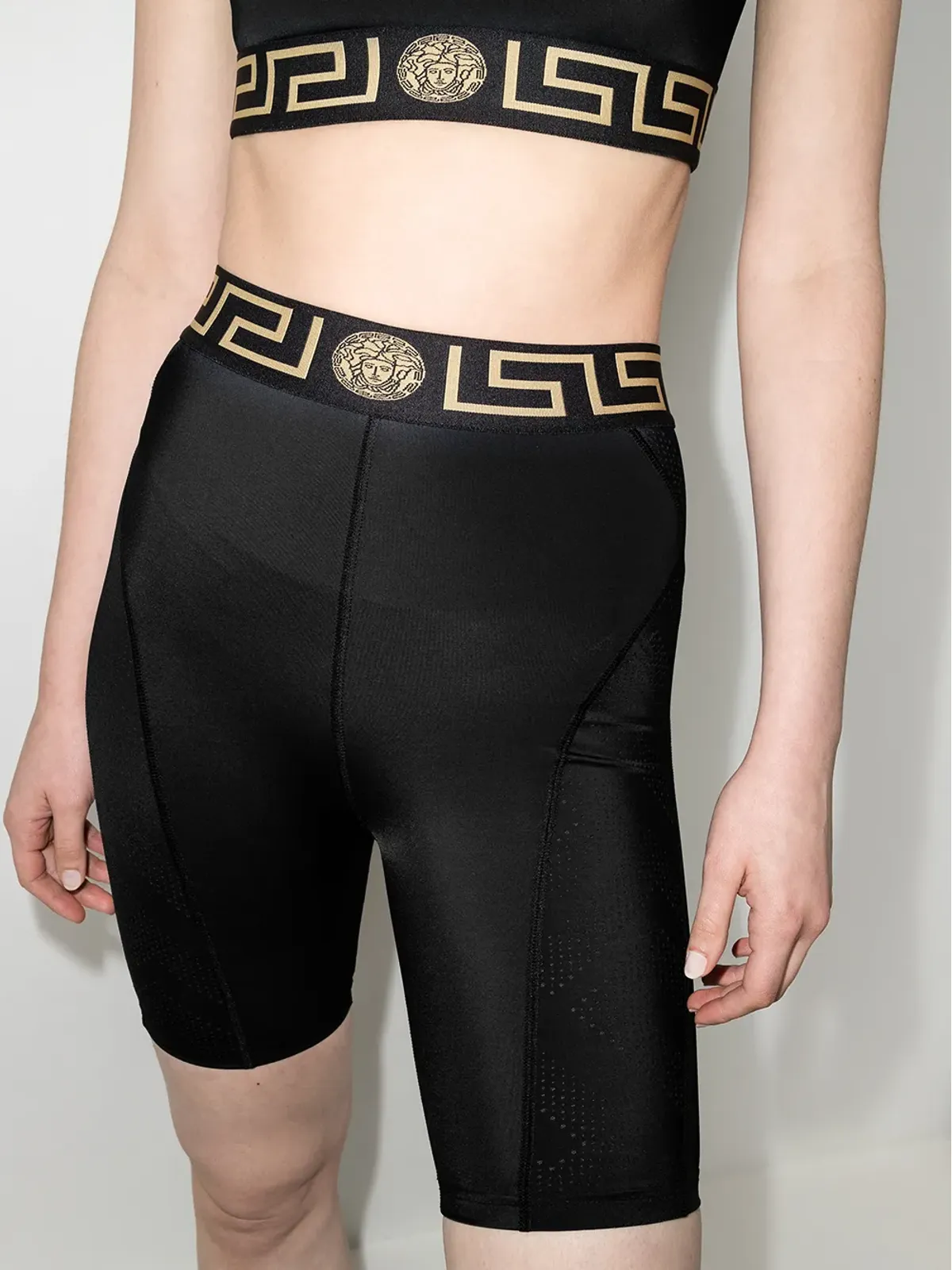 Versace Greca border cycling shorts - Black - 画像2