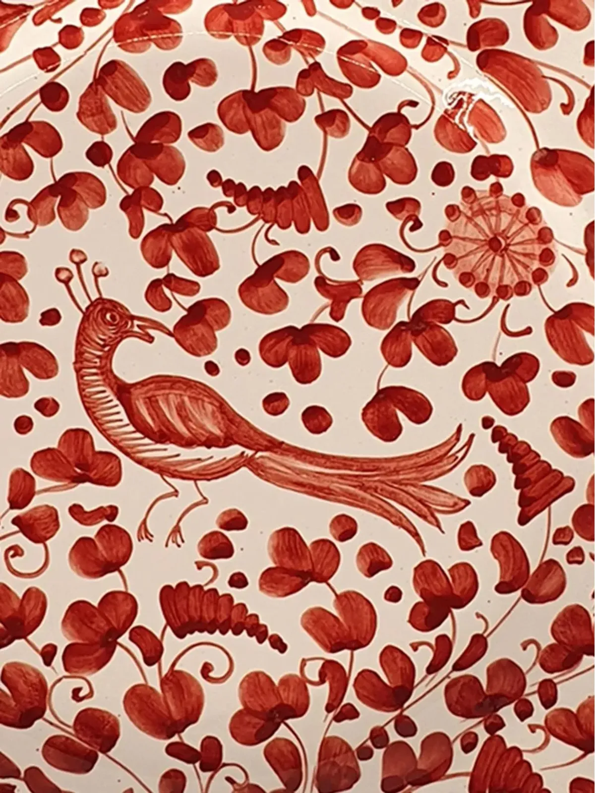 Les-Ottomans 孔雀柄手描きプレートセット - 画像2