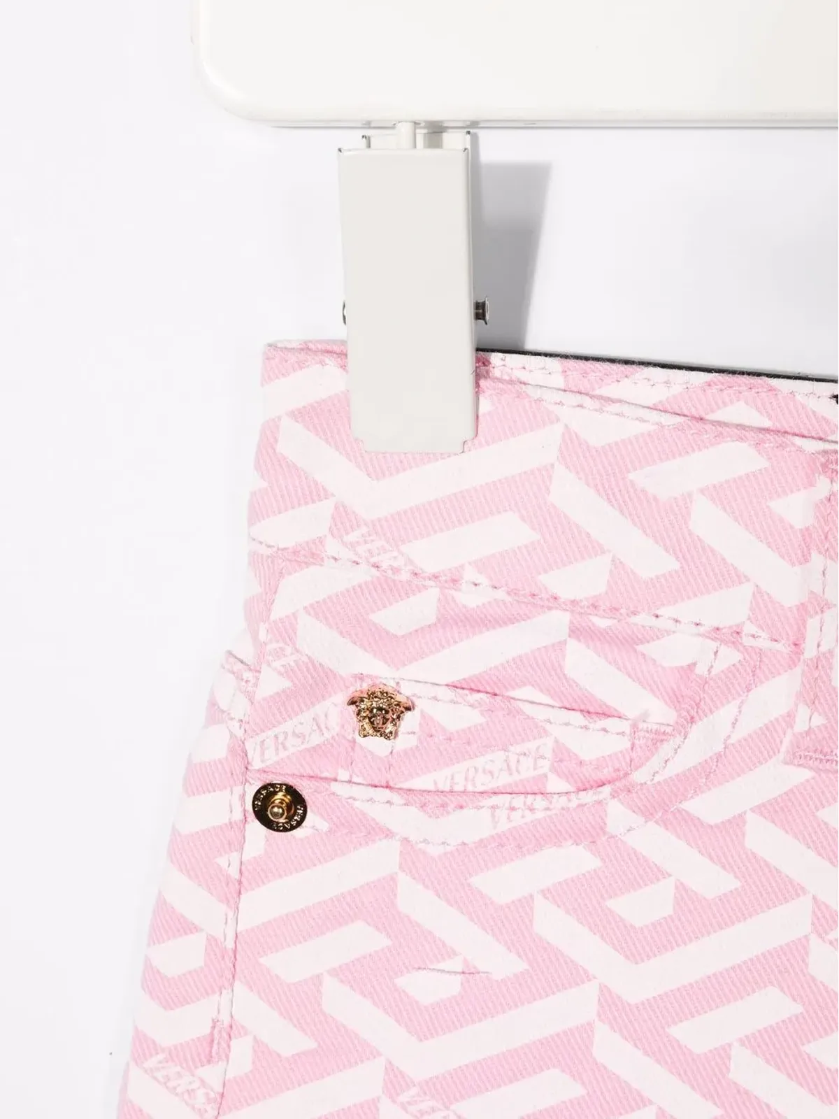 Versace Kids オールオーバープリントショーツ ピンク - 画像3