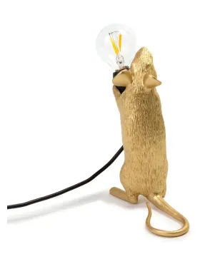 Seletti standing mouse lamp - Gold - サムネイル2