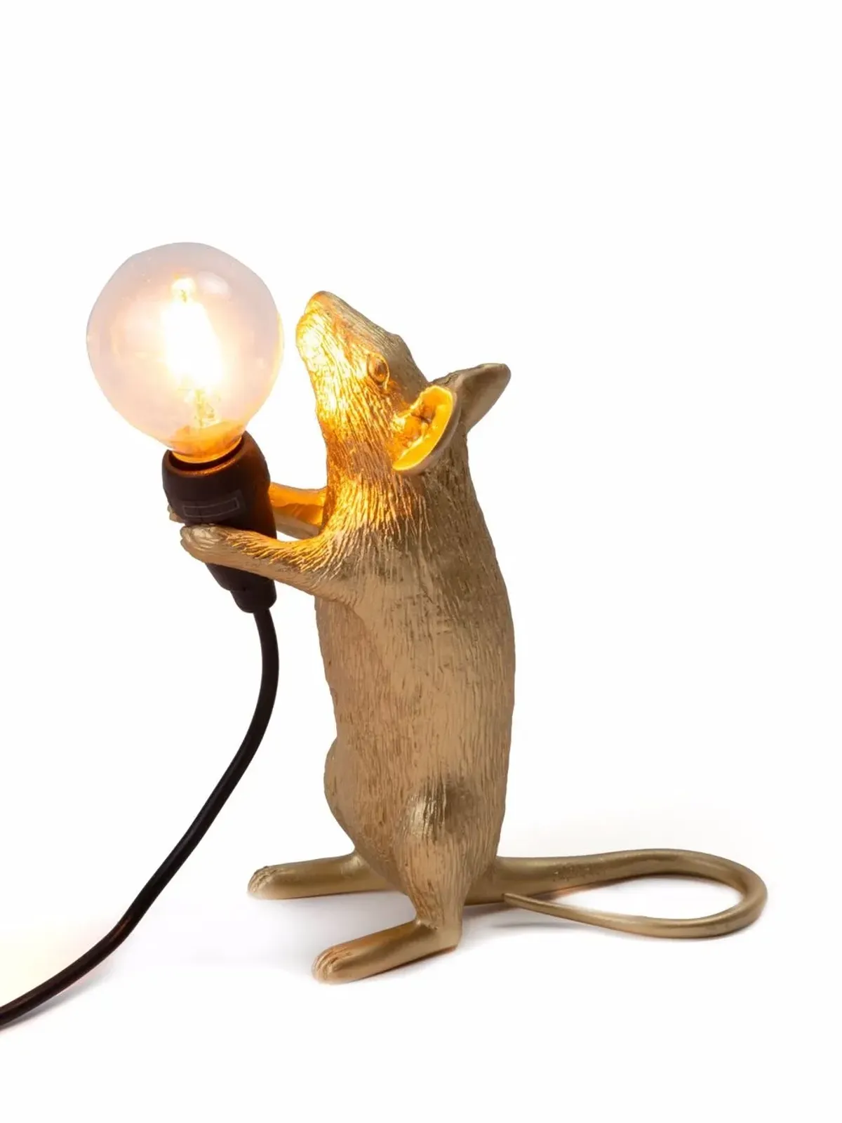 Seletti standing mouse lamp - Gold - 画像3