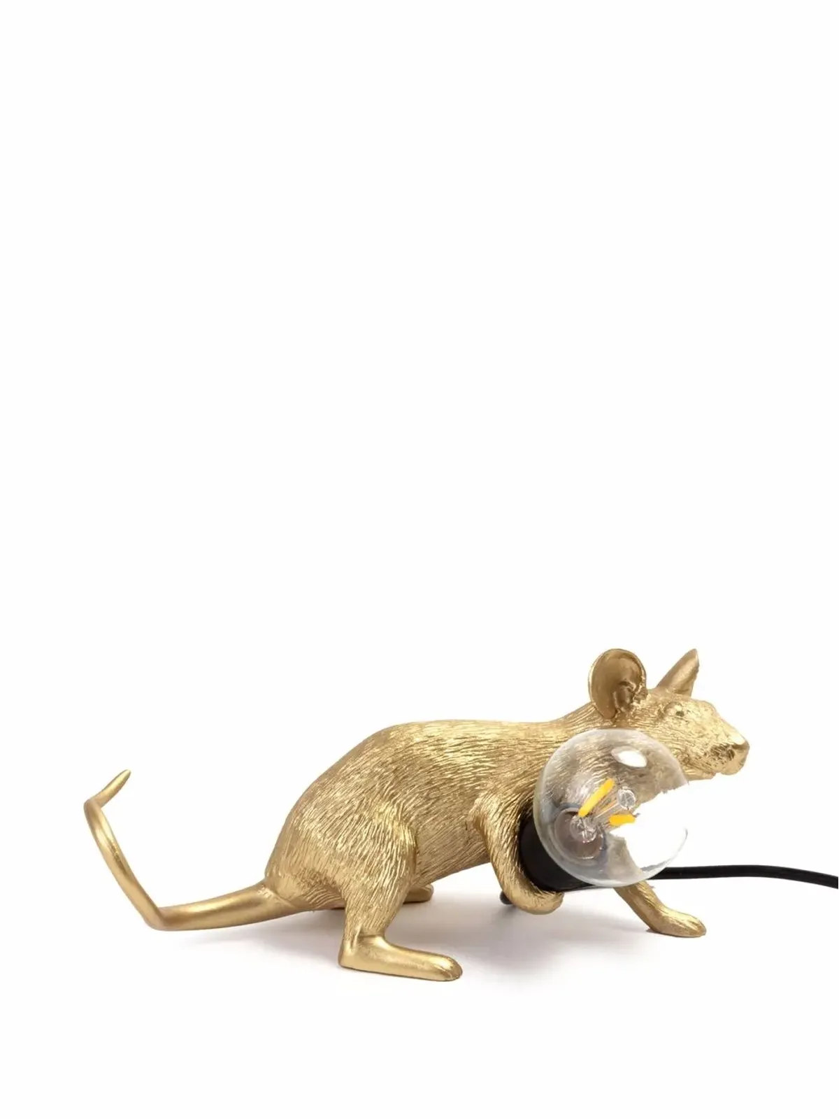 Seletti 横たわるネズミのランプ - 金色 - 画像2
