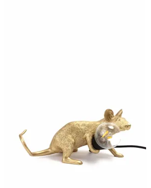 Seletti 横たわるネズミのランプ - 金色 - サムネイル2