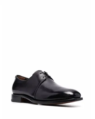 Ferragamo アーモンドトゥ レースアップ ダービーシューズ ブラック - サムネイル2