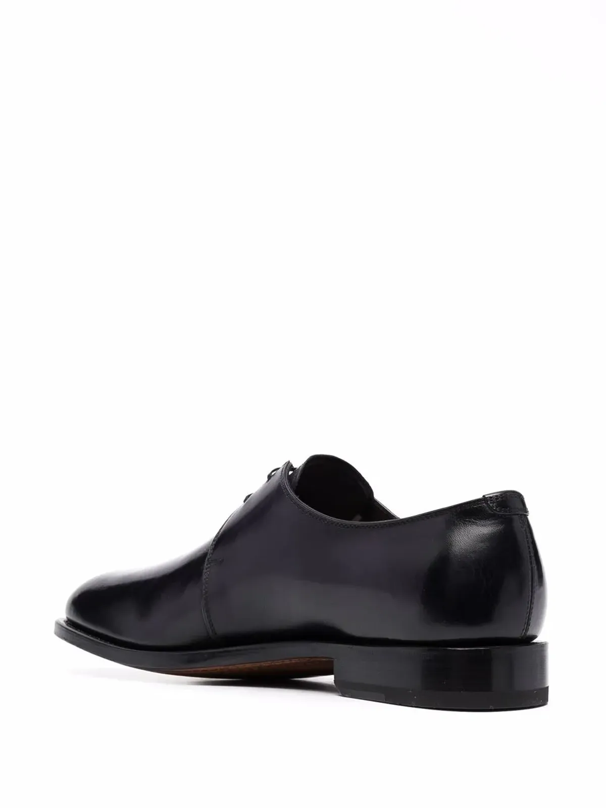 Ferragamo アーモンドトゥ レースアップ ダービーシューズ ブラック - 画像3