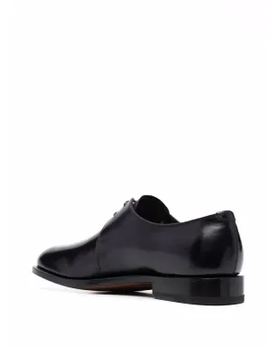 Ferragamo アーモンドトゥ レースアップ ダービーシューズ ブラック - サムネイル3
