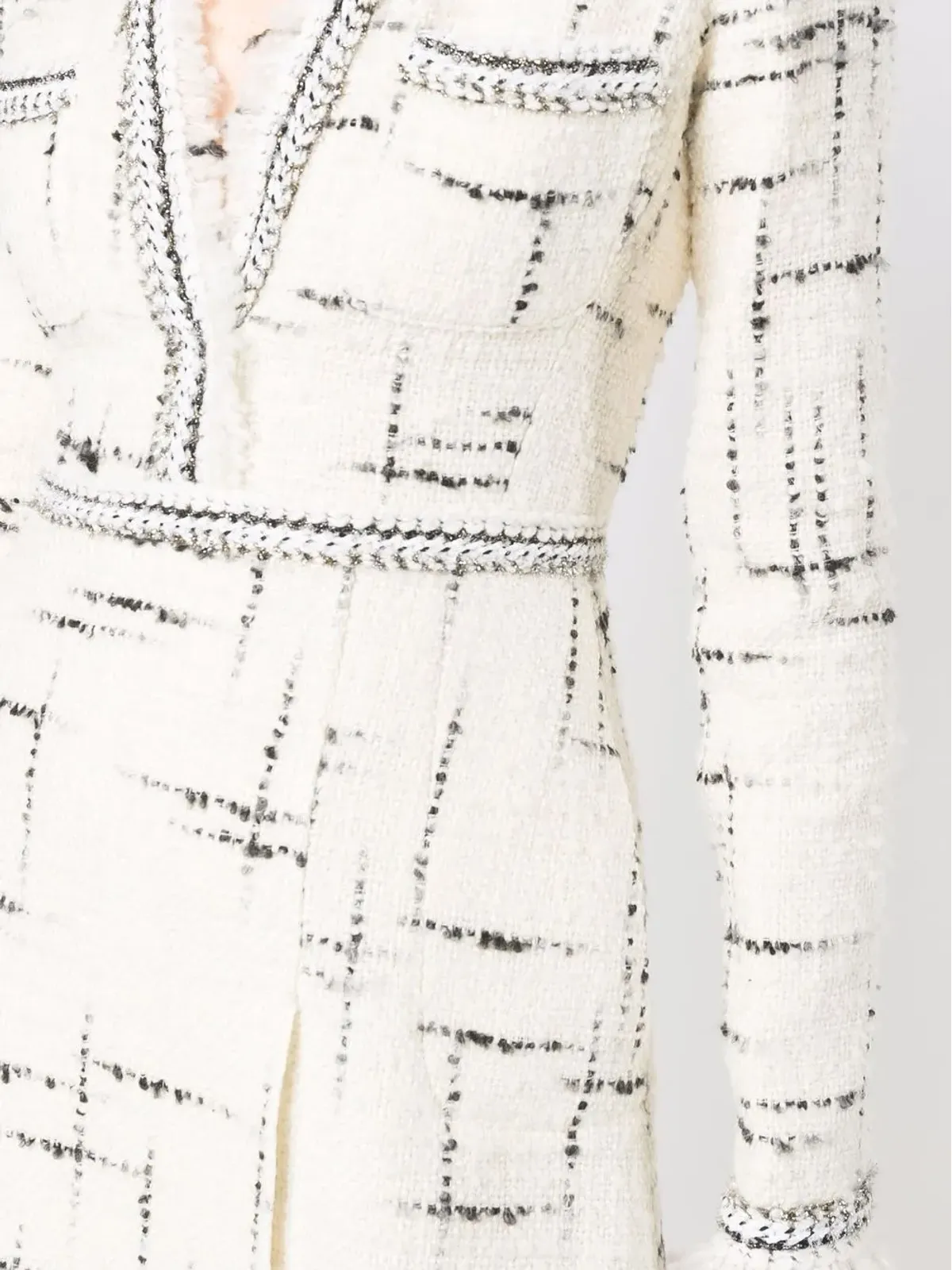 Giambattista Valli ツイードニット長袖ドレス - 画像5
