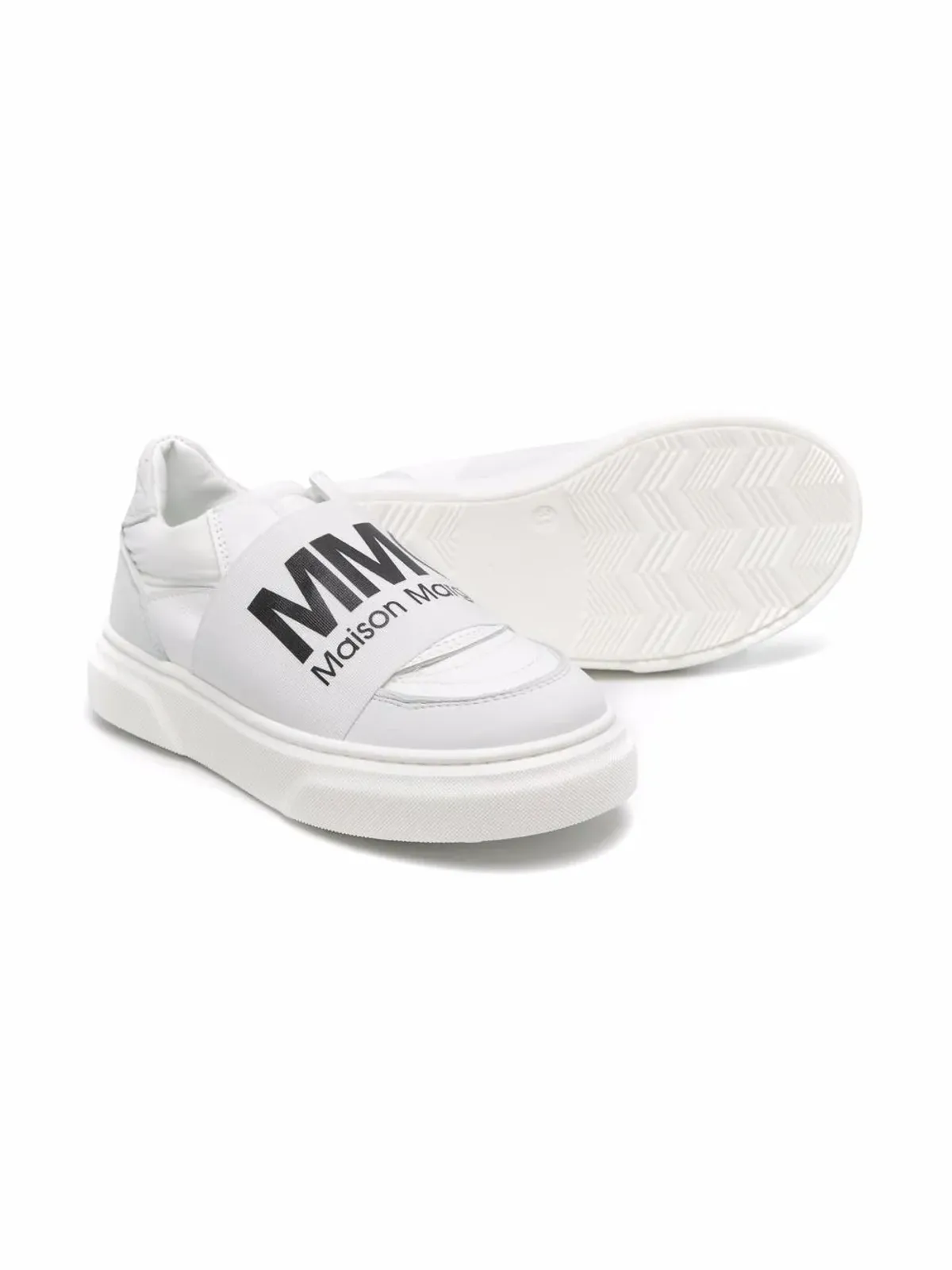 MM6 Maison Margiela Kids ロゴプリント スリップオンスニーカー - 画像2