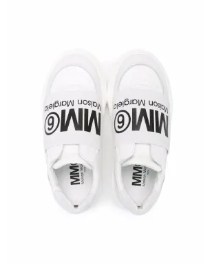 MM6 Maison Margiela Kids ロゴプリント スリップオンスニーカー - サムネイル3