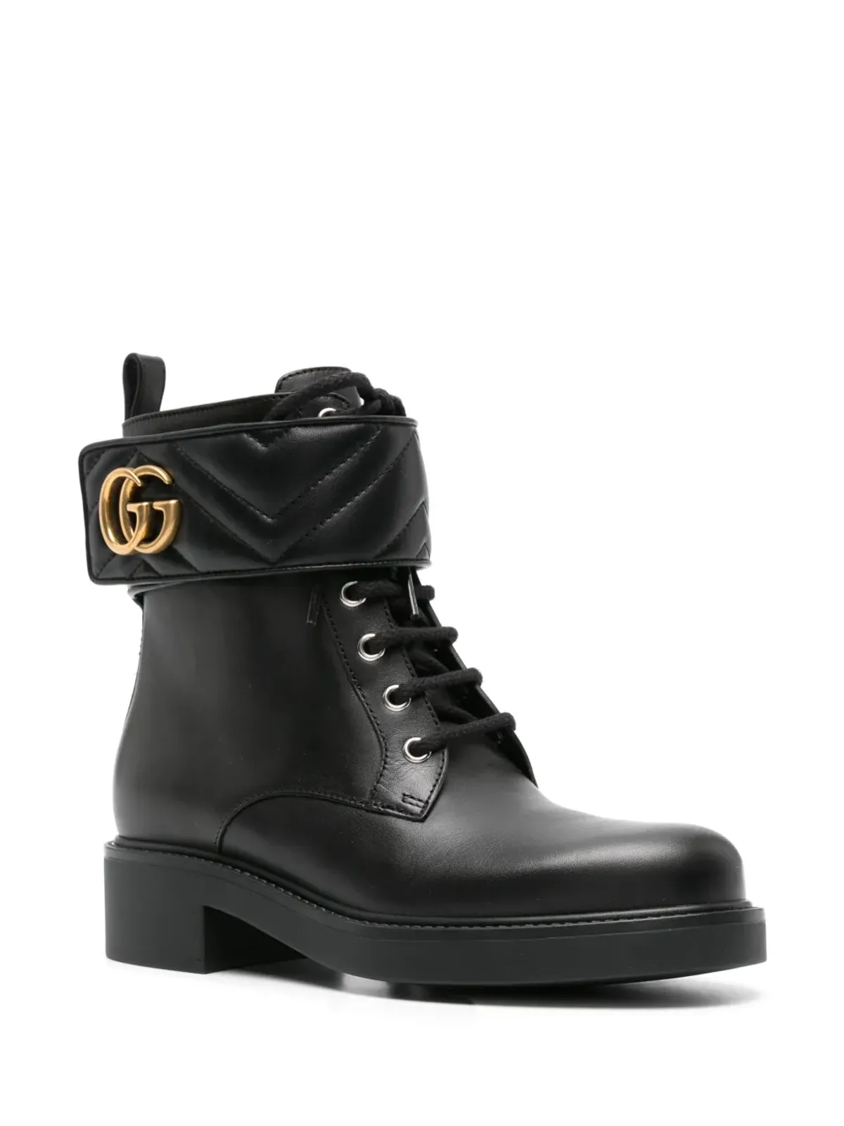 Gucci ダブルGプレート コンバットブーツ - 画像2