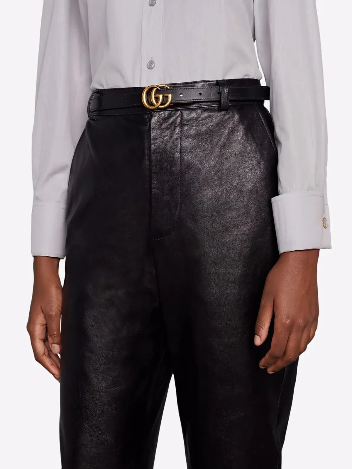 Gucci リバーシブル ロゴプレート ベルト - 画像4