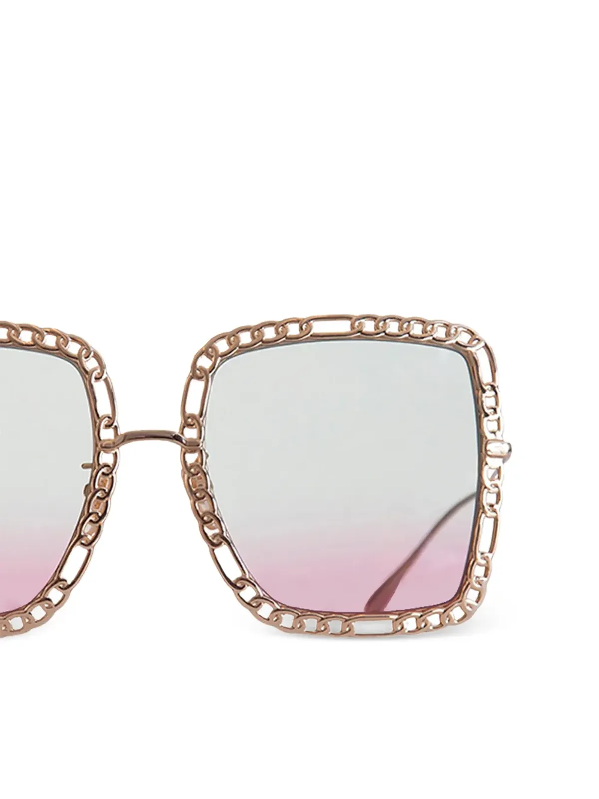Gucci Eyewear チェーンリンクフレームサングラス - 画像2