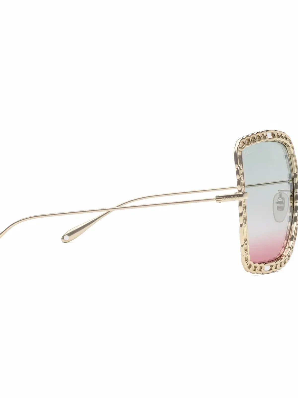 Gucci Eyewear チェーンリンクフレームサングラス - 画像3