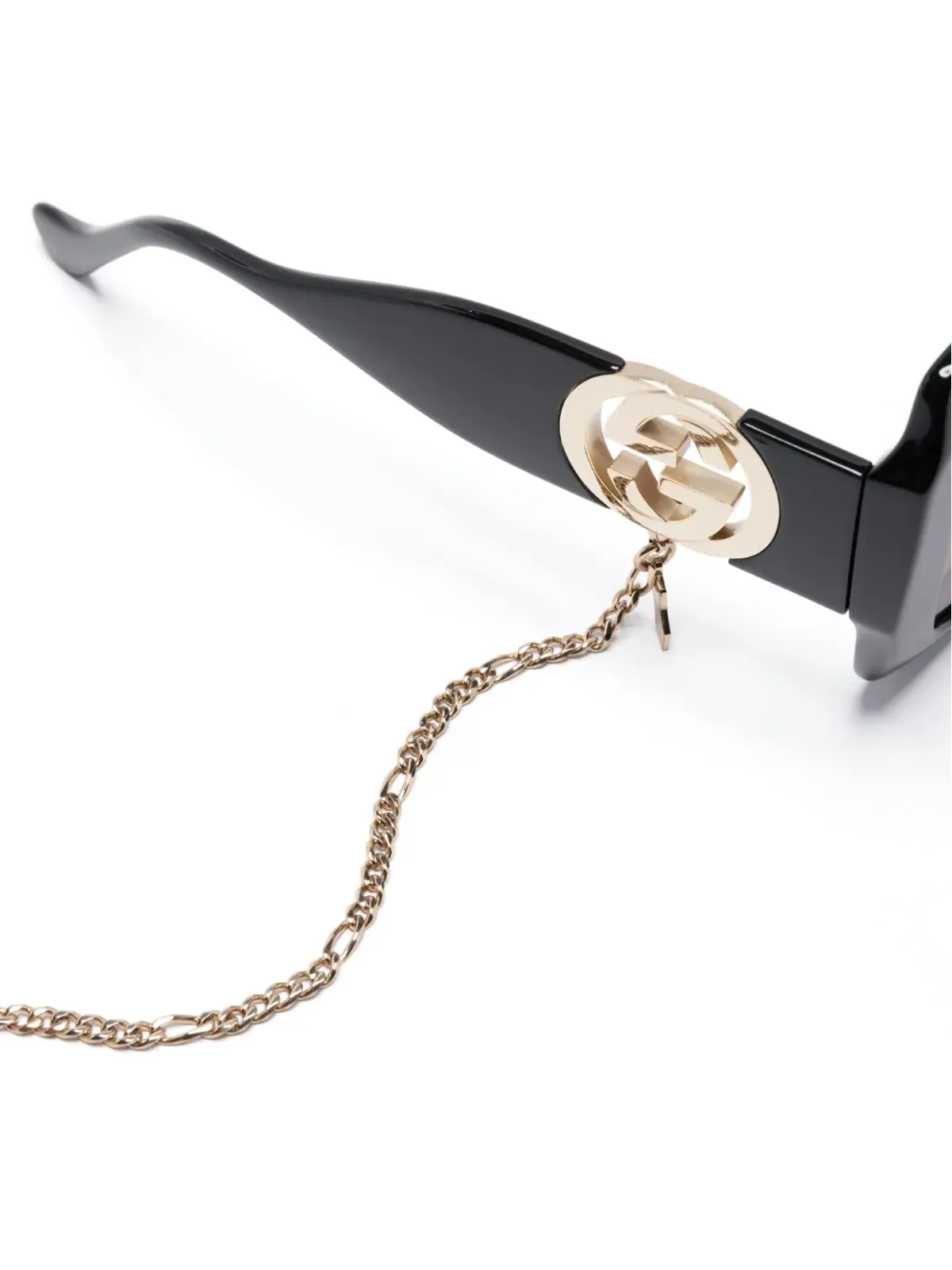Gucci Eyewear インターロッキングG スクエアフレーム サングラス ブラック - 画像3