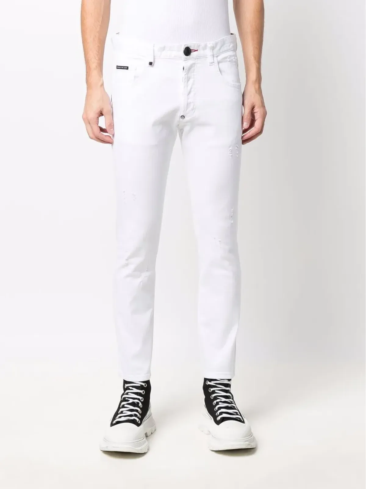 Philipp Plein スキニーカットデニムジーンズ - 画像4