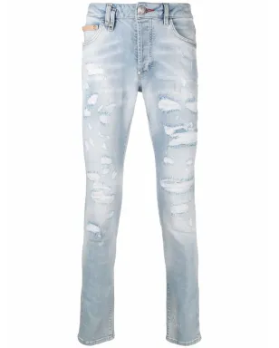 Philipp Plein リップドスキニージーンズ - ブルー - サムネイル1