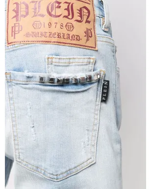 Philipp Plein リップドスキニージーンズ - ブルー - サムネイル5