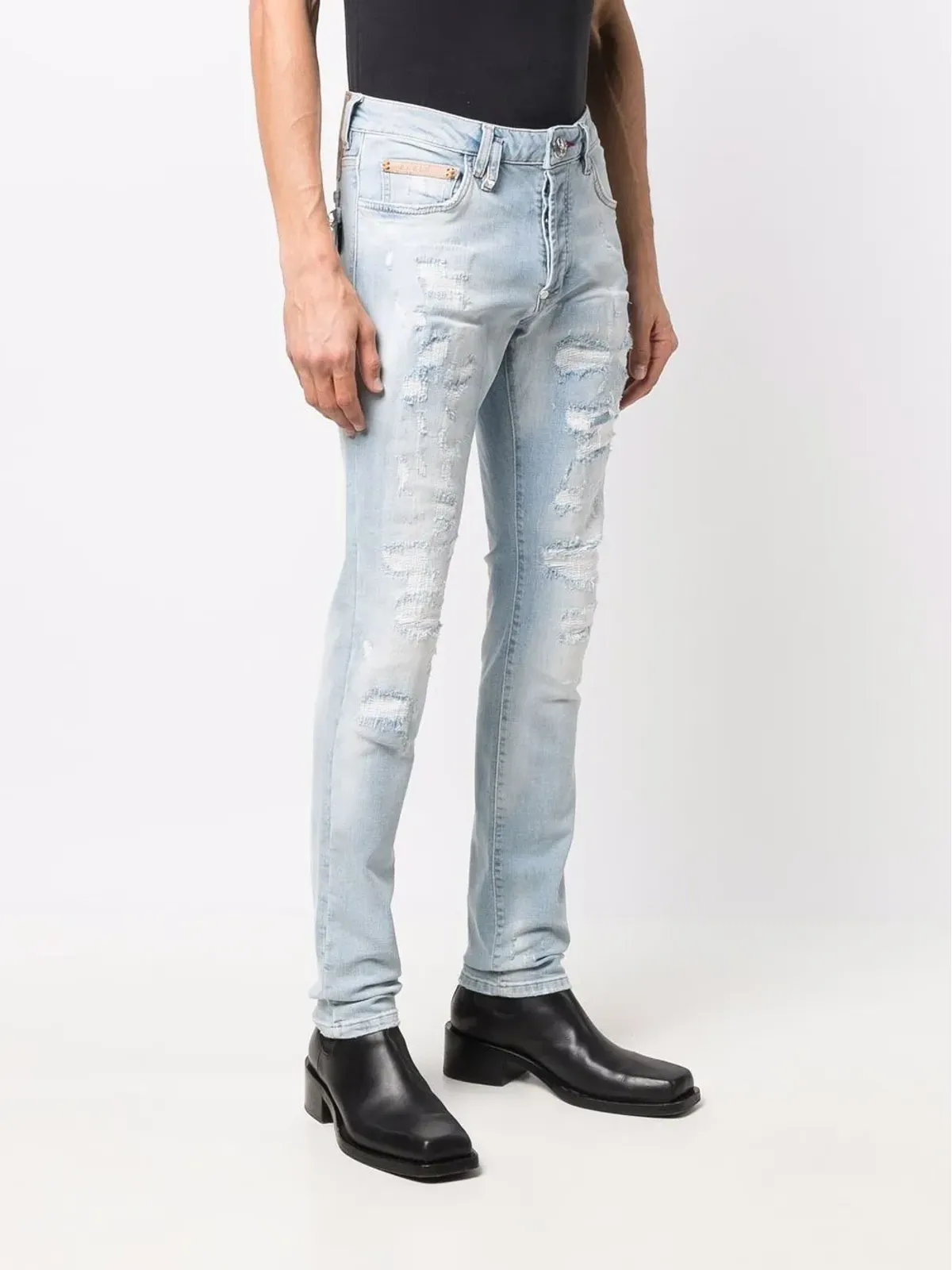Philipp Plein リップドスキニージーンズ - ブルー - 画像3