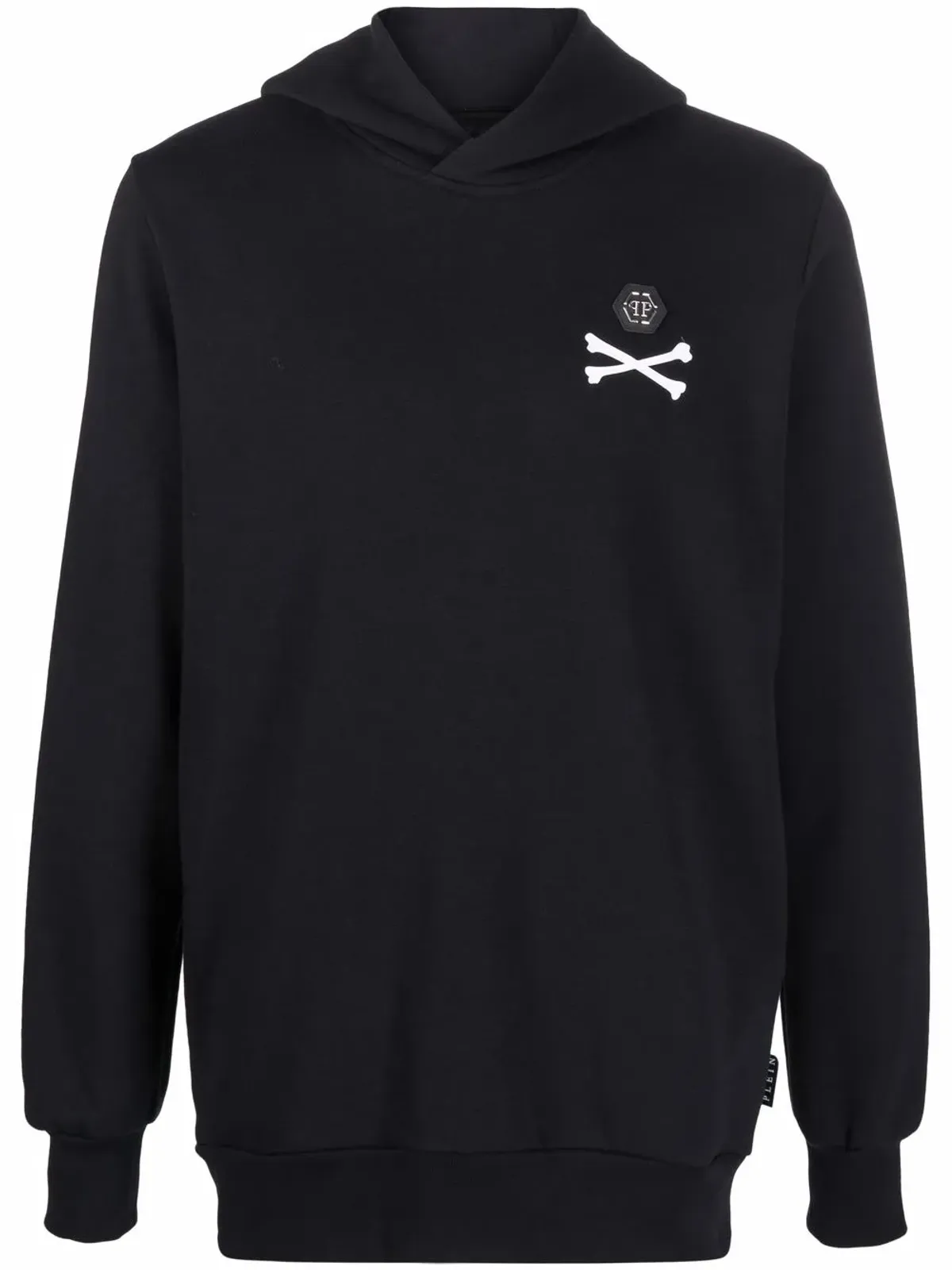 Philipp Plein スケルトンプリント プルオーバーフーディー（ブラック） - 画像1