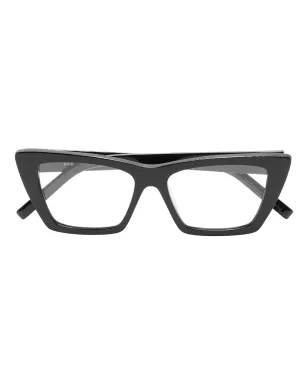 Saint Laurent Eyewear サンローラン アイウェア SL27 スクエアフレーム眼鏡 ブラック - サムネイル1