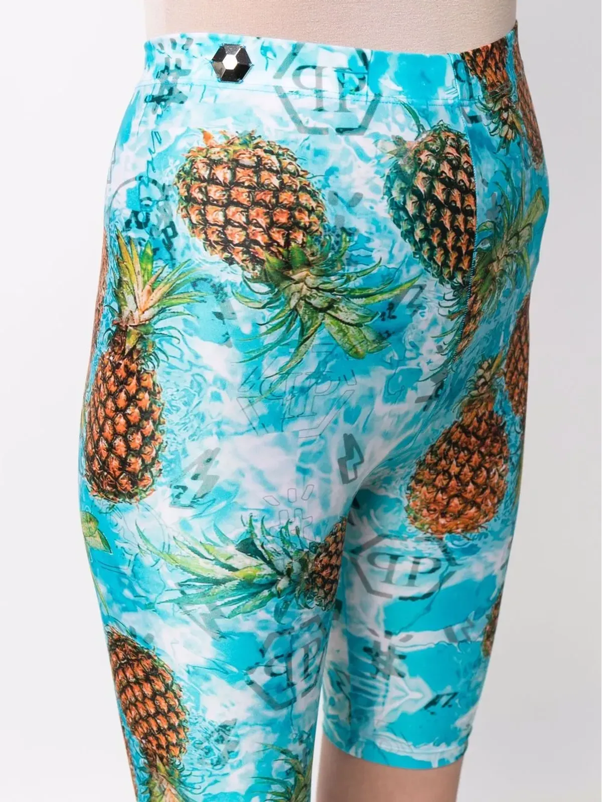 Philipp Plein パイナップル柄ショーツ ブルー - 画像5