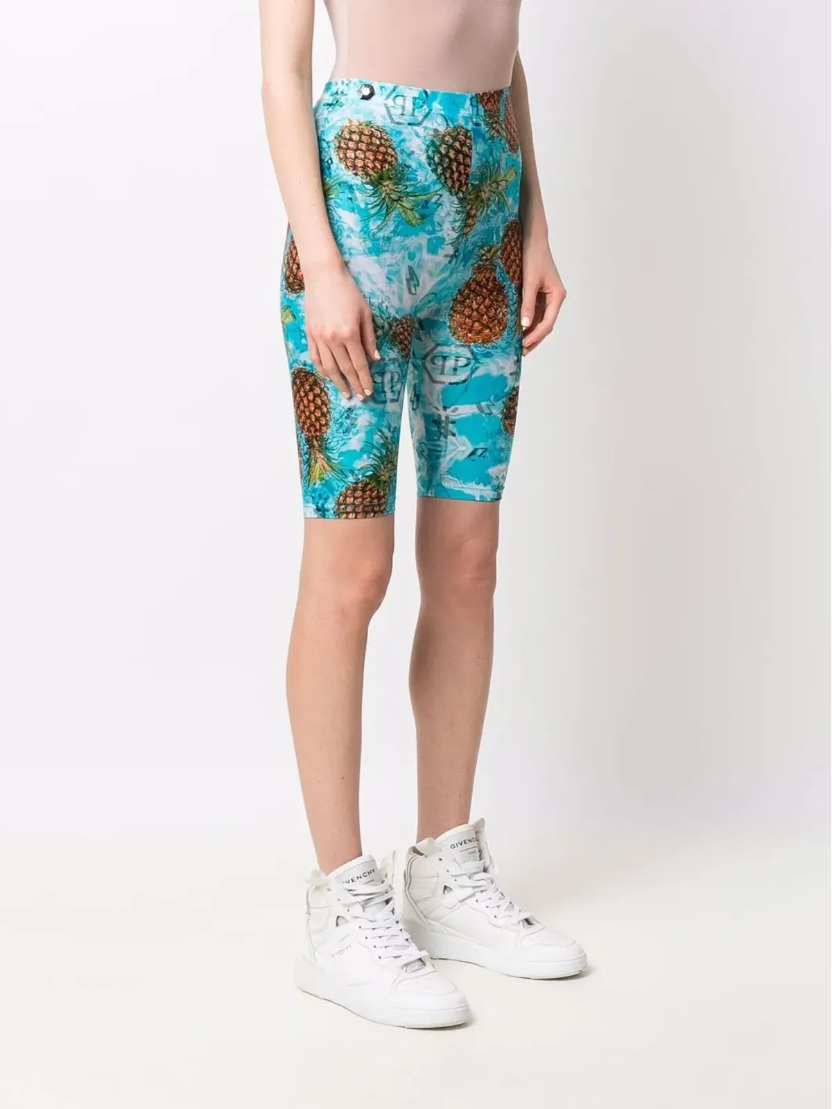Philipp Plein パイナップル柄ショーツ ブルー - 画像3