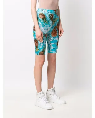 Philipp Plein パイナップル柄ショーツ ブルー - サムネイル3