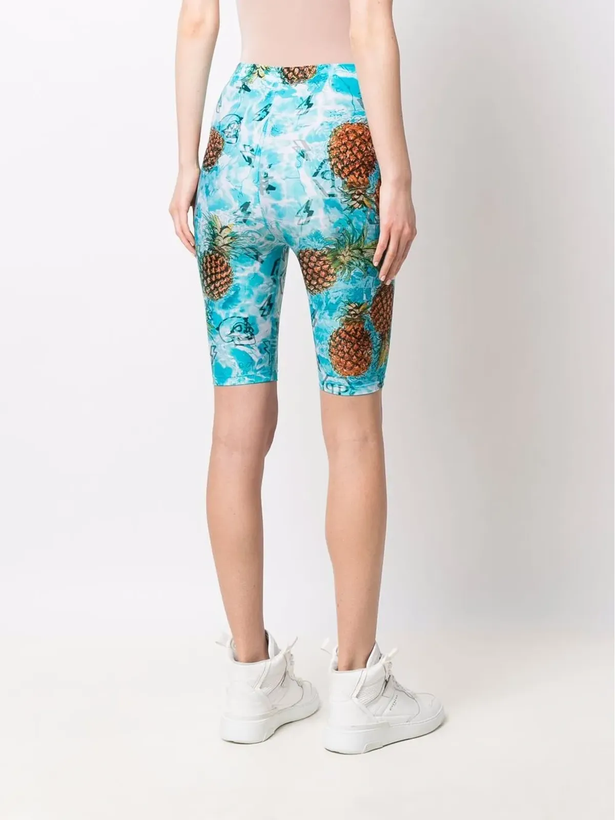 Philipp Plein パイナップル柄ショーツ ブルー - 画像4