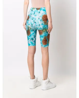 Philipp Plein パイナップル柄ショーツ ブルー - サムネイル4