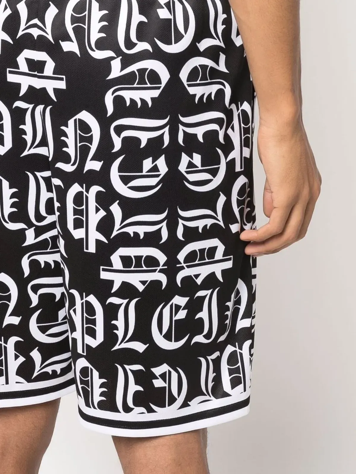 Philipp Plein ロゴプリント ジョギングショーツ - ブラック - 画像5