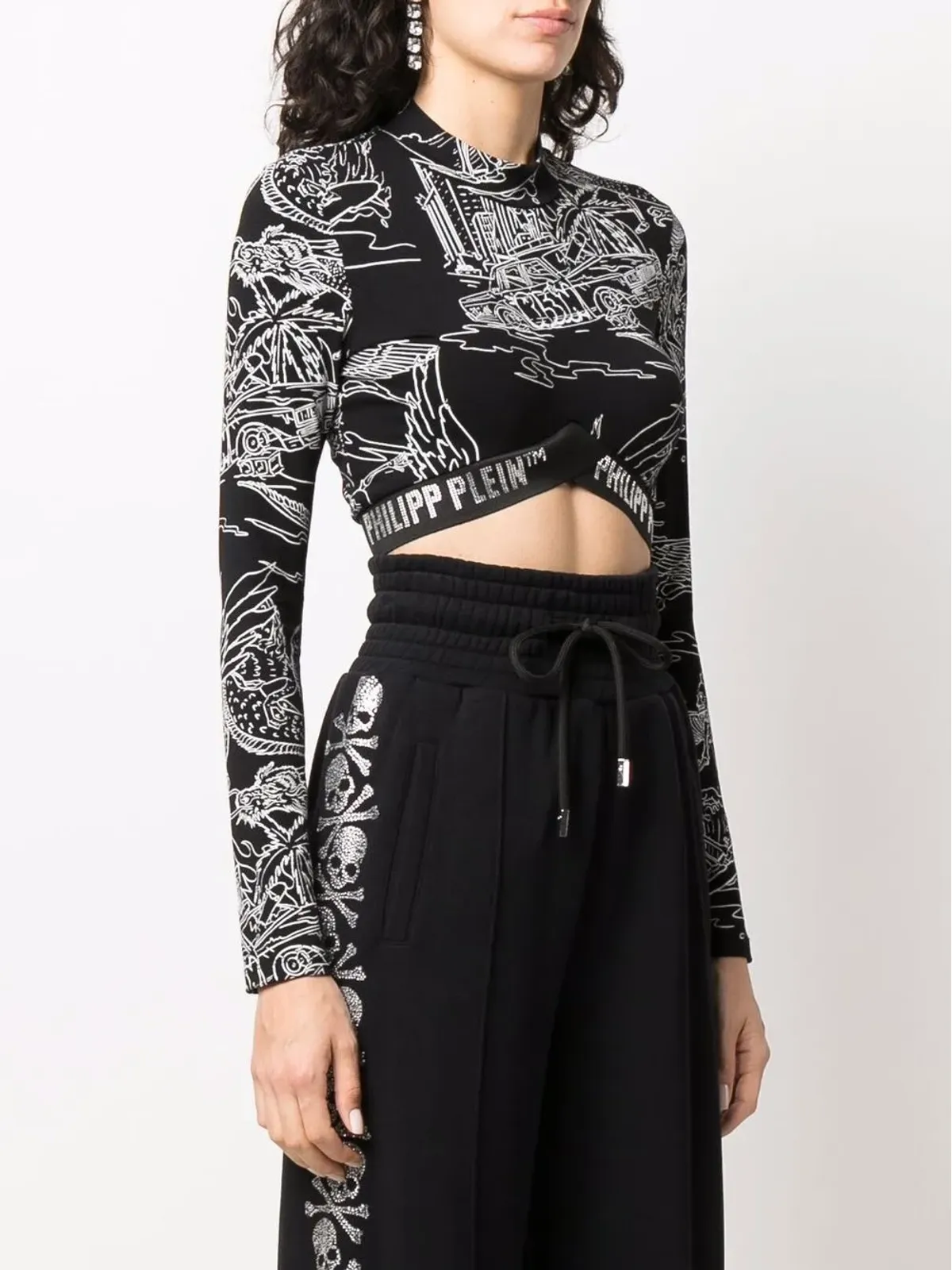 Philipp Plein グラフィックロゴ ジョギングトップ - 画像3