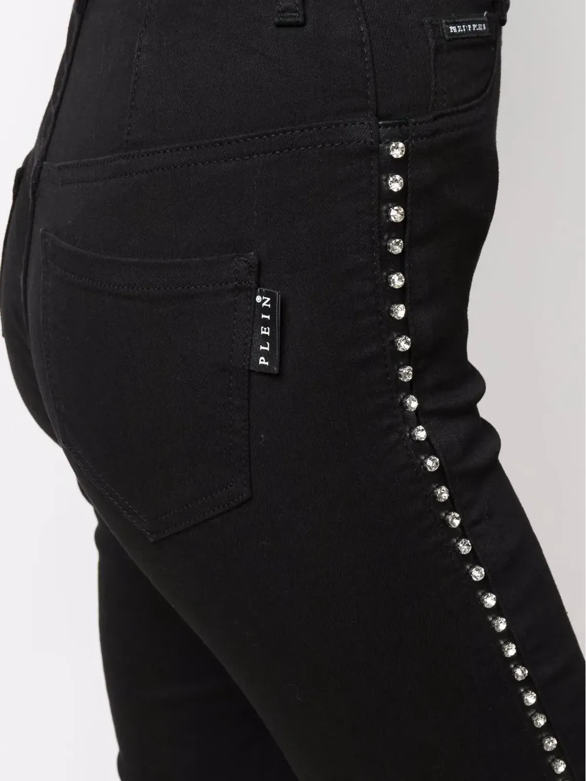 Philipp Plein クリスタル・スーパーハイウェスト・スキニージーンズ - ブラック - 画像5