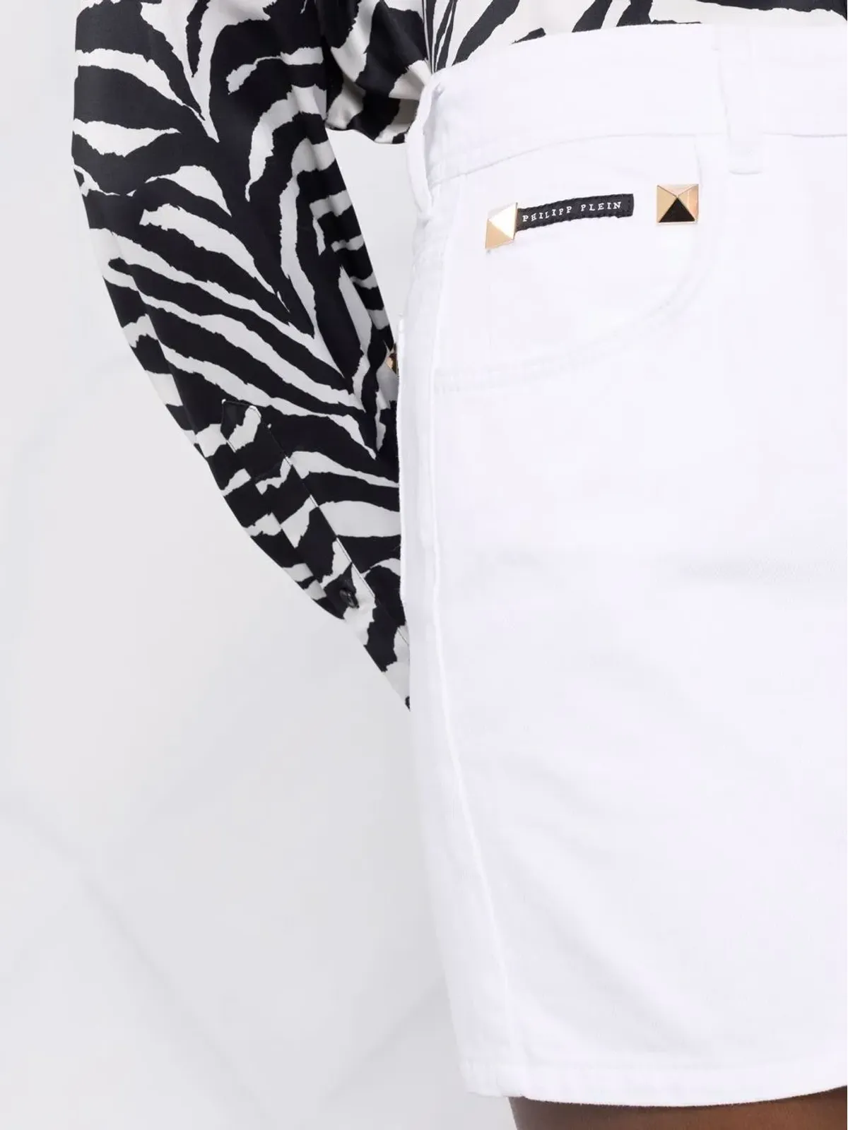 Philipp Plein デニムミニスカート - 画像3