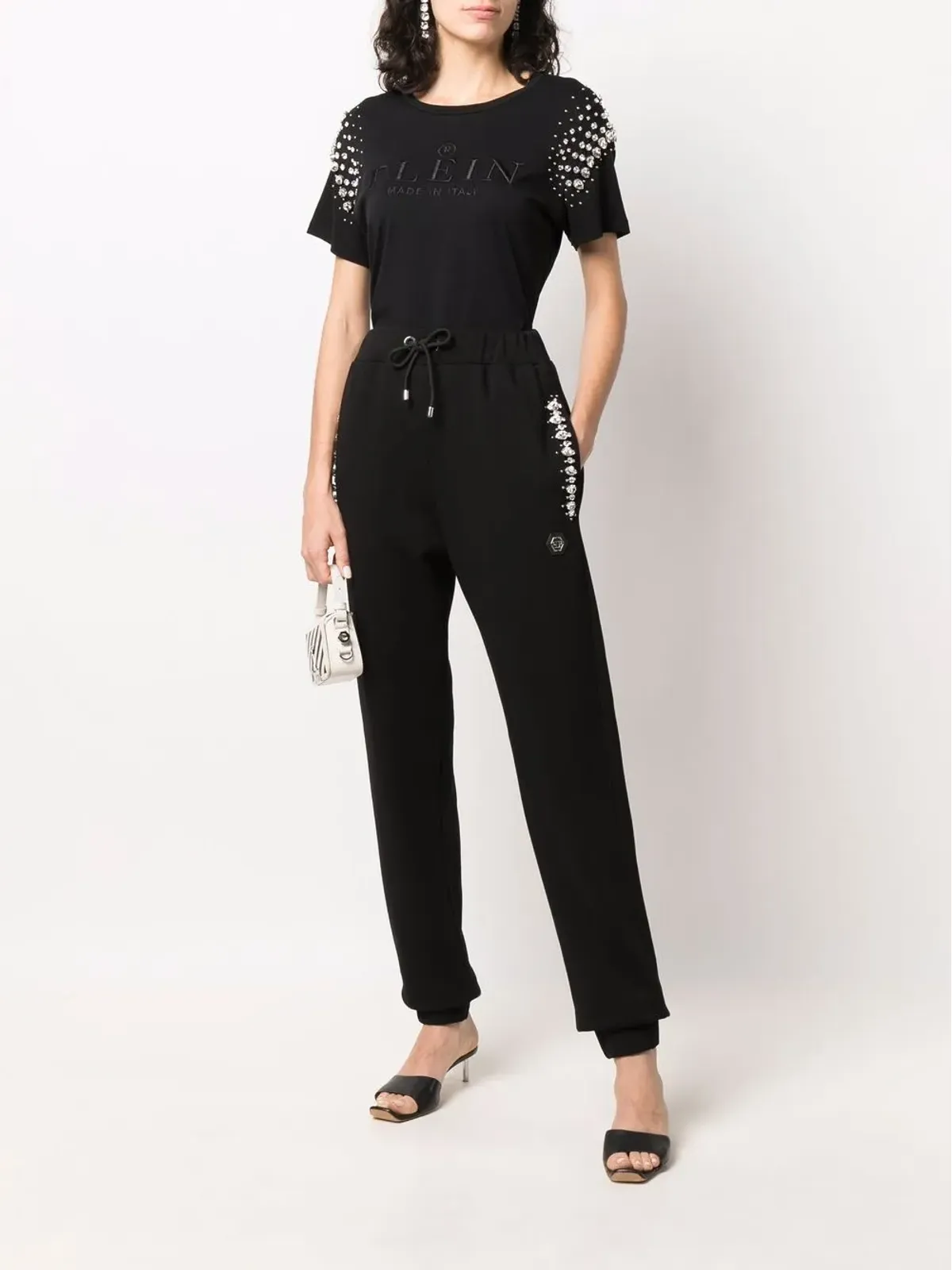 Philipp Plein クリスタル アイコニック-プレイン トラックパンツ - 画像2